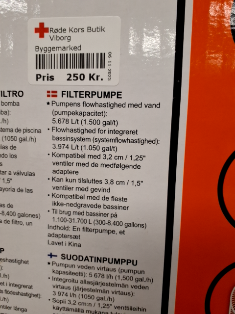 Filterpumpe til pool
